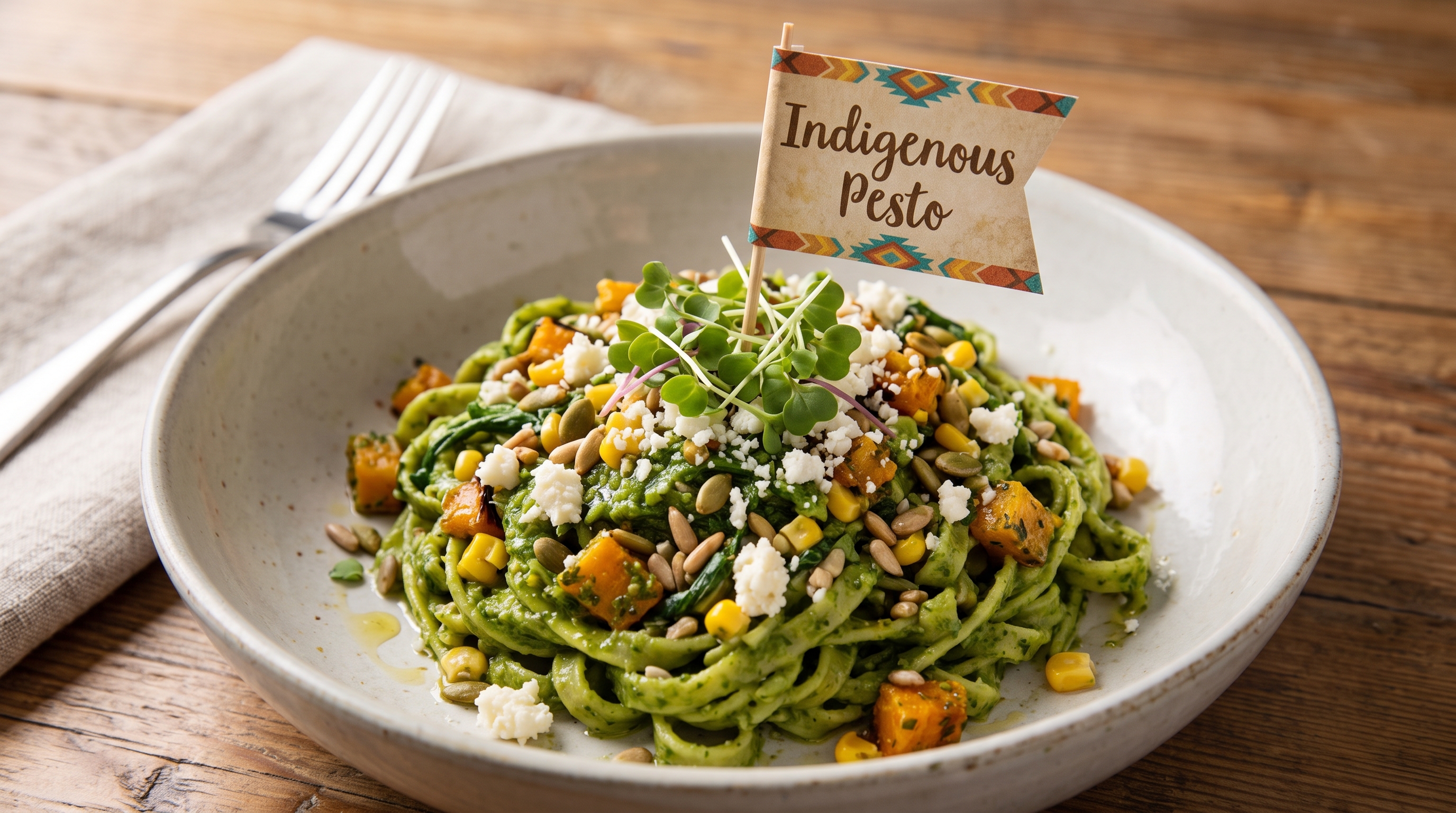 Indigenous Pesto: a pasta Phil hates